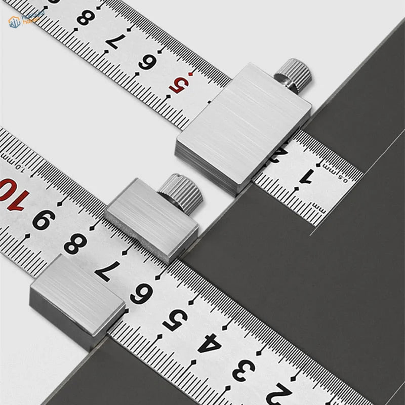 Silver positioning block caliper for carbon steel ruler