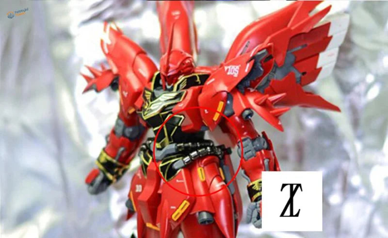 Red black Gundam with gold accents, power pipe metal mod, detailed armor wings