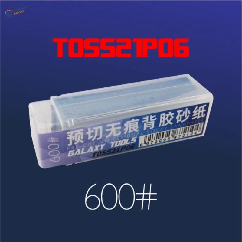 Galaxy 600 grit pre-cut adhesive sandpaper for the polishing tool