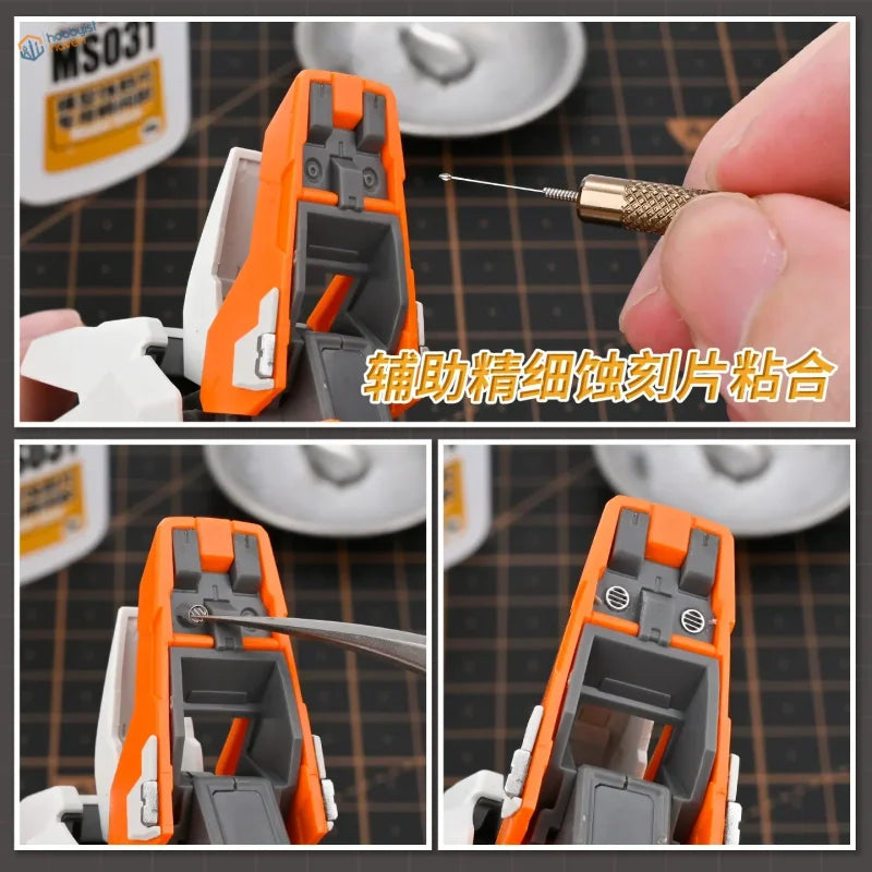 Orange gray plastic model kit part for Precision Glue Dispensing Stick