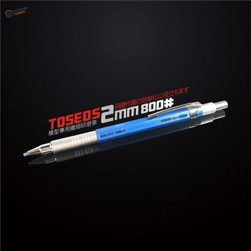Precision sanding stone pen with blue 2mm 800# mechanical pencil