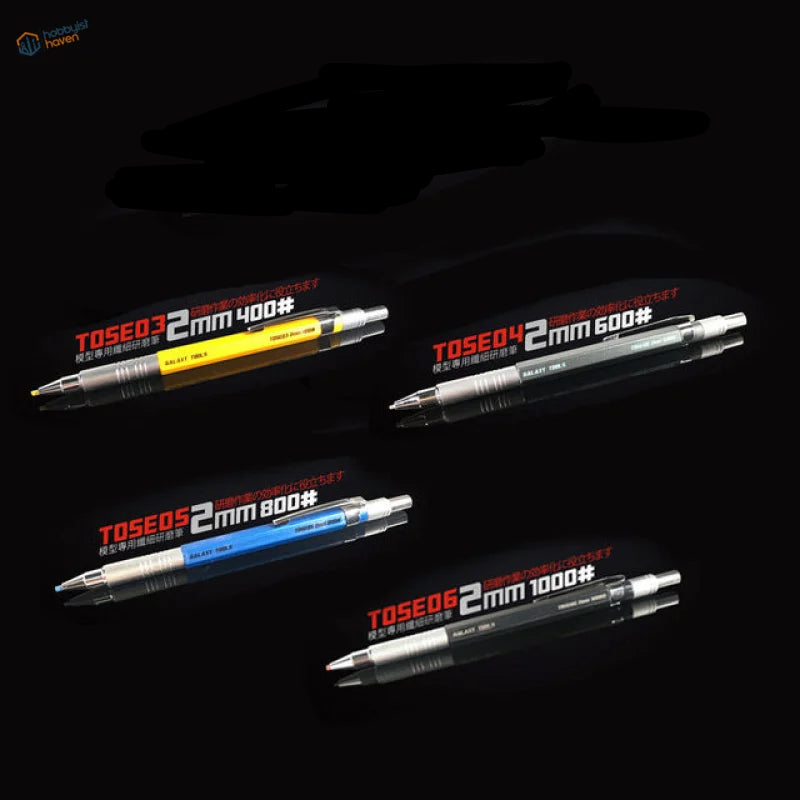 Precision sanding stone pen with silver black mechanical pencils tose02-tose06