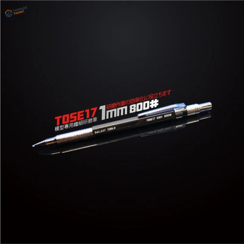 Precision sanding stone pen with sleek silver Tose 17 1mm lead tip