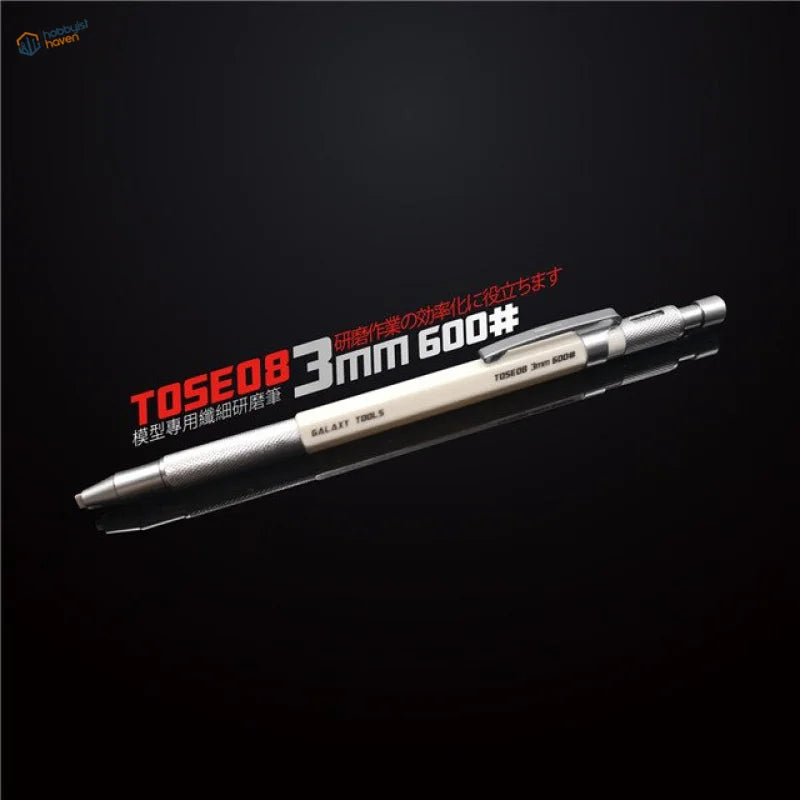 Precision sanding stone pen with silver TOSE 08 3mm 600# pencil