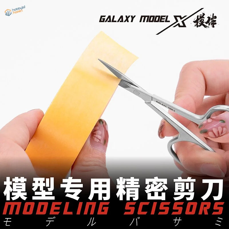 Precision scale modeling scissors with sharp blades and ergonomic handles