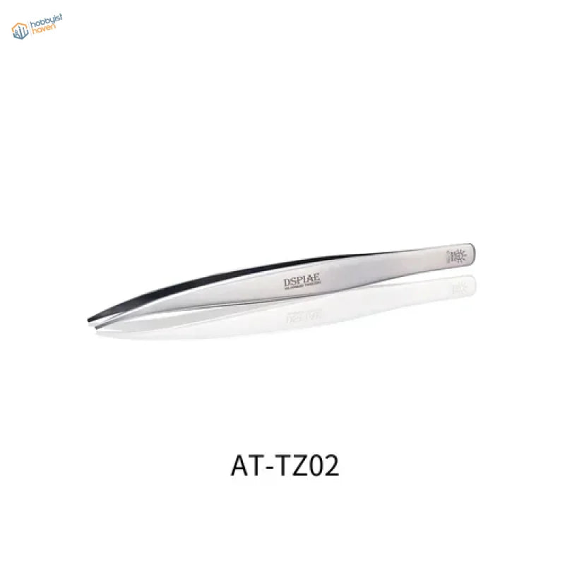Precision stainless steel tweezers with silver polished finish