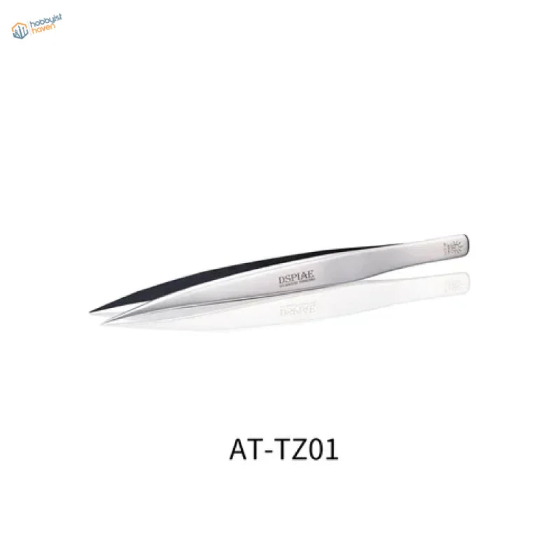 Precision stainless steel tweezers with sleek polished finish and fine tips