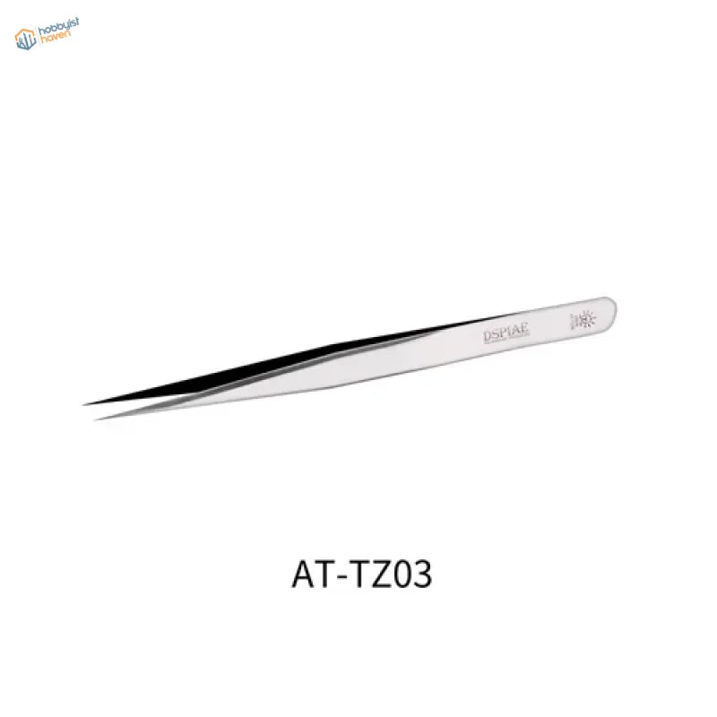 Precision stainless steel tweezers with fine pointed tips