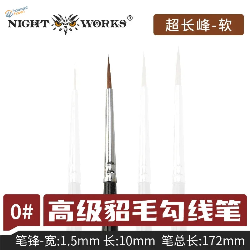 Premium mink brush with silver tip, black handle, soft brown bristles