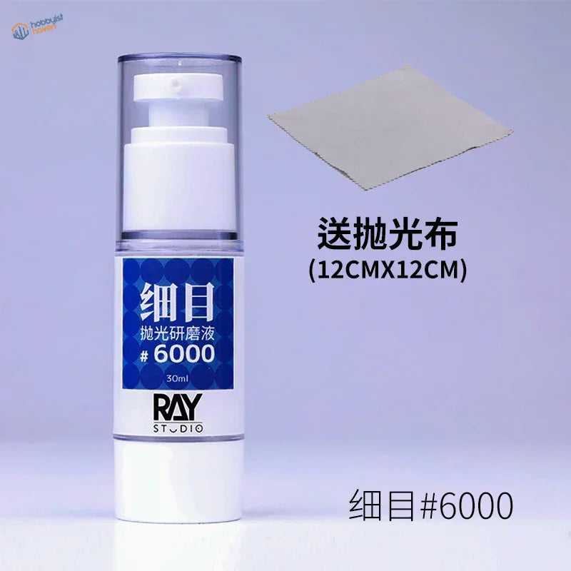 Ray Studio Liquid polishing compound #6000 in white bottle