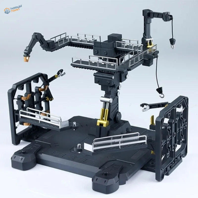 Black and gold 1/144 universal platform hangar crane model for RG/HG Gundam