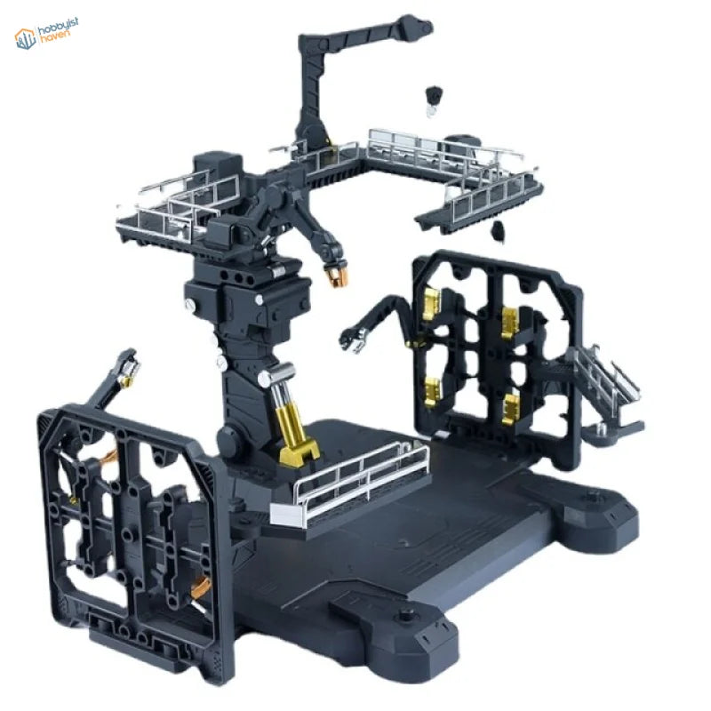 Black and gold 1/144 universal platform hangar for Gundam models