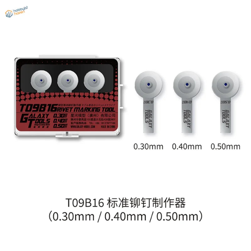 Galaxy tools t09b16 rivet making tool set in red black case