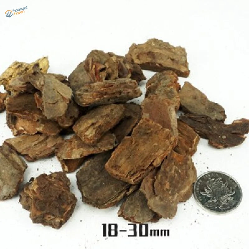 Rock-simulating tree bark chunks, 18-30mm, for scale modeling dioramas