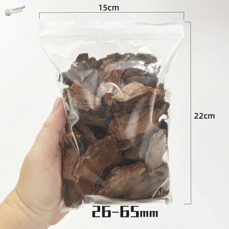 Rock-simulating tree bark for dioramas in clear bag, scale modeling tool