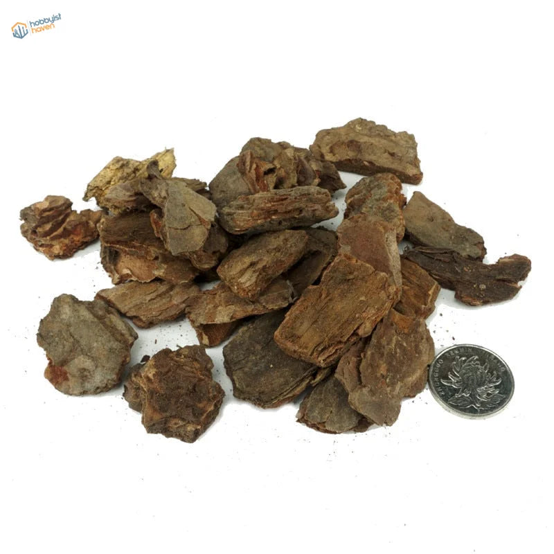 Rock-simulating tree bark chips for scale modeling dioramas