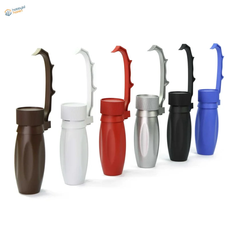 Six ergonomic squeeze bottles for figure painting rotating handle
