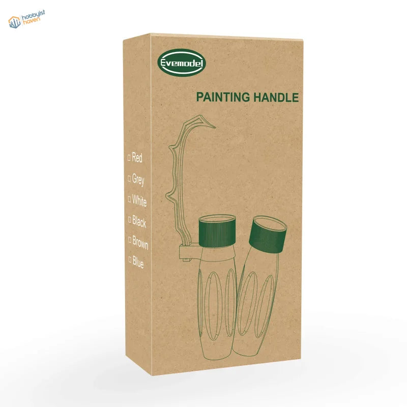 Evemodel rotating handle set for figure painting in box with green-capped bottles