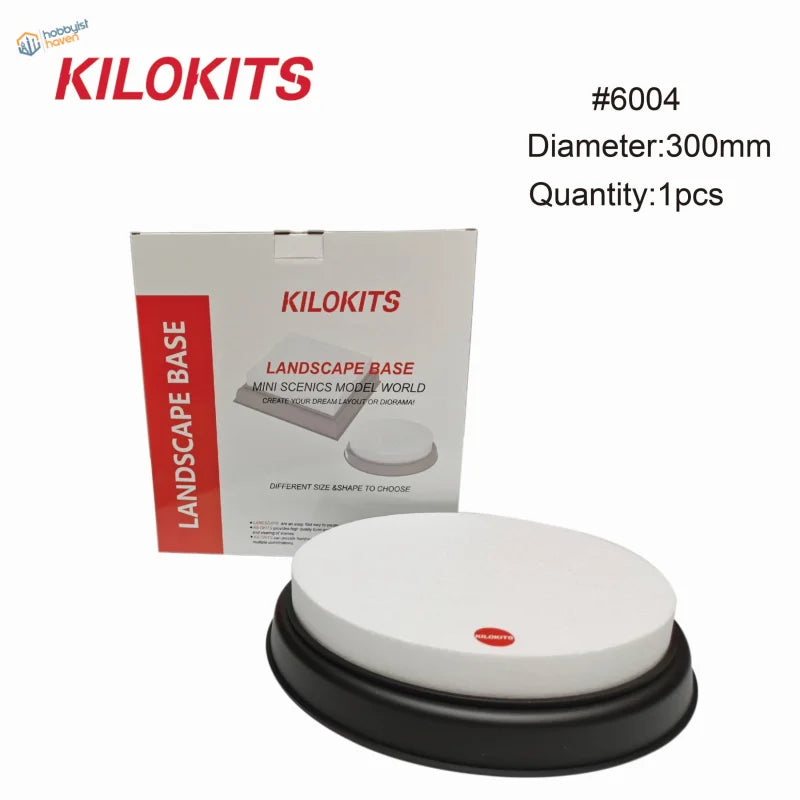 White and black Kilokits round diorama base model 6004 300mm diameter