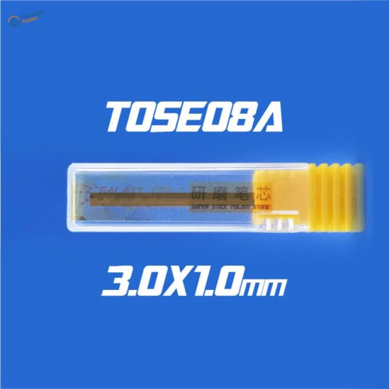 Yellow-tipped tose 08a sanding pen refill with transparent case, brown core