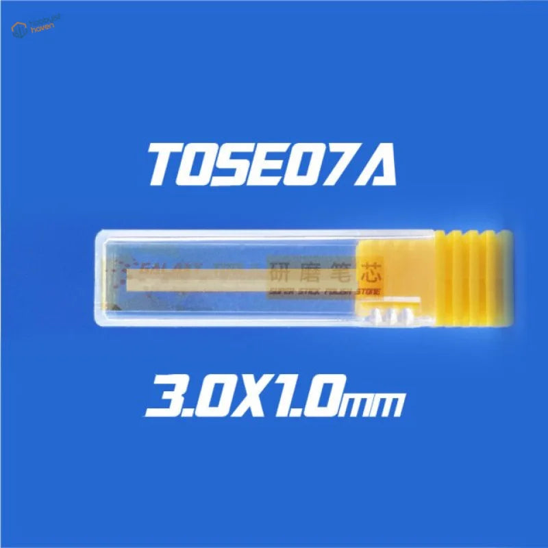 Yellow tose 07a 3.0x1.0mm sanding pen refill in clear case with yellow cap