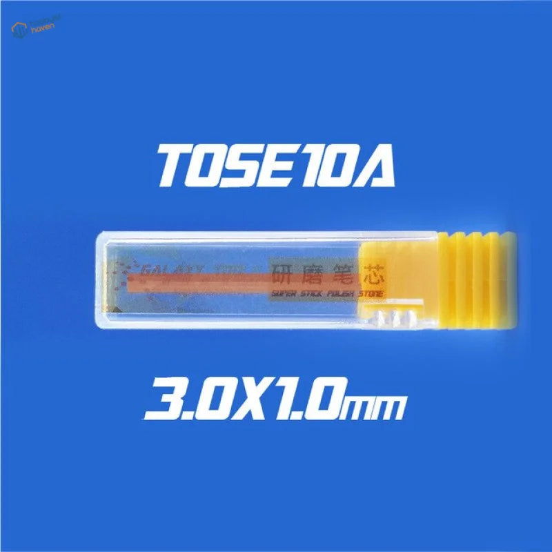 Yellow clear plastic sanding pen refill 10A super stick polish stone 3.0x1.0mm