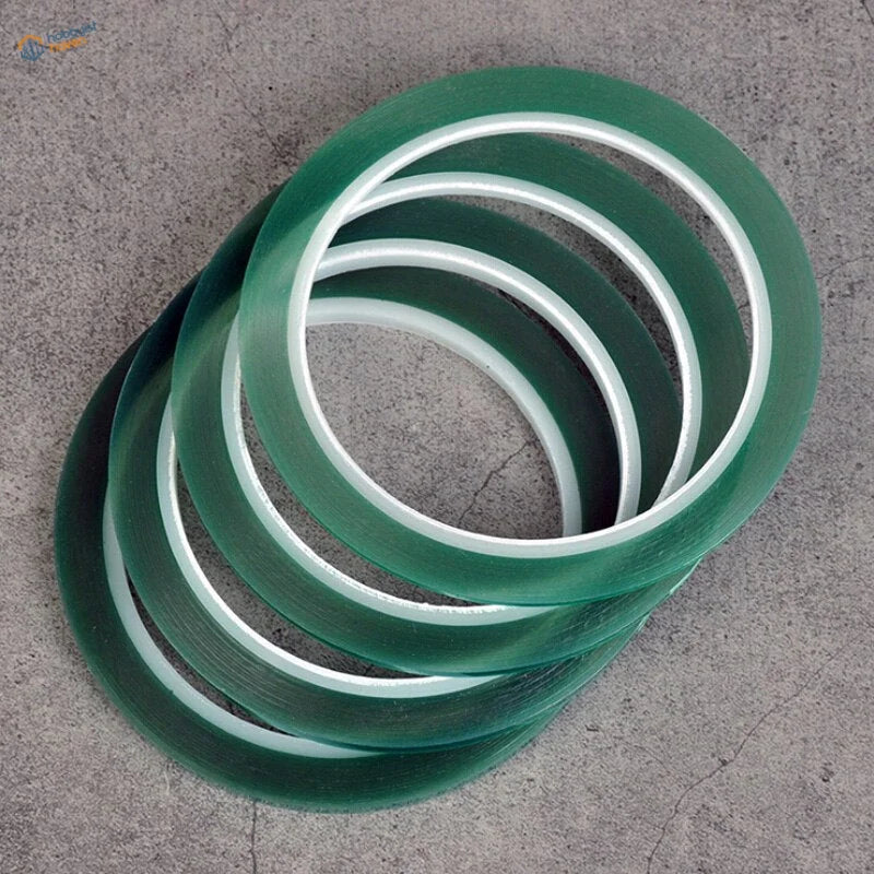 Green scribing guide tape coiled for panel lines in scale modeling