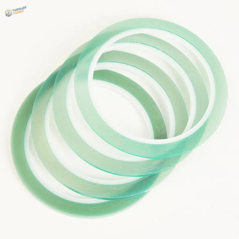 Translucent mint-green silicone scribing guide tape for panel lines
