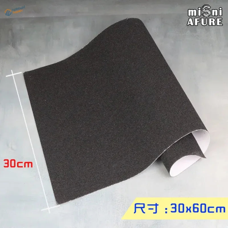 30cm x 60cm black abrasive simulated asphalt stickers roll