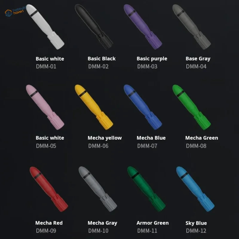 Stedi 12pcs marker pens set with colorful plastic model missiles