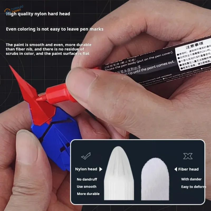Red nylon-tipped marker from Stedi 12pcs marker pens set painting blue plastic model