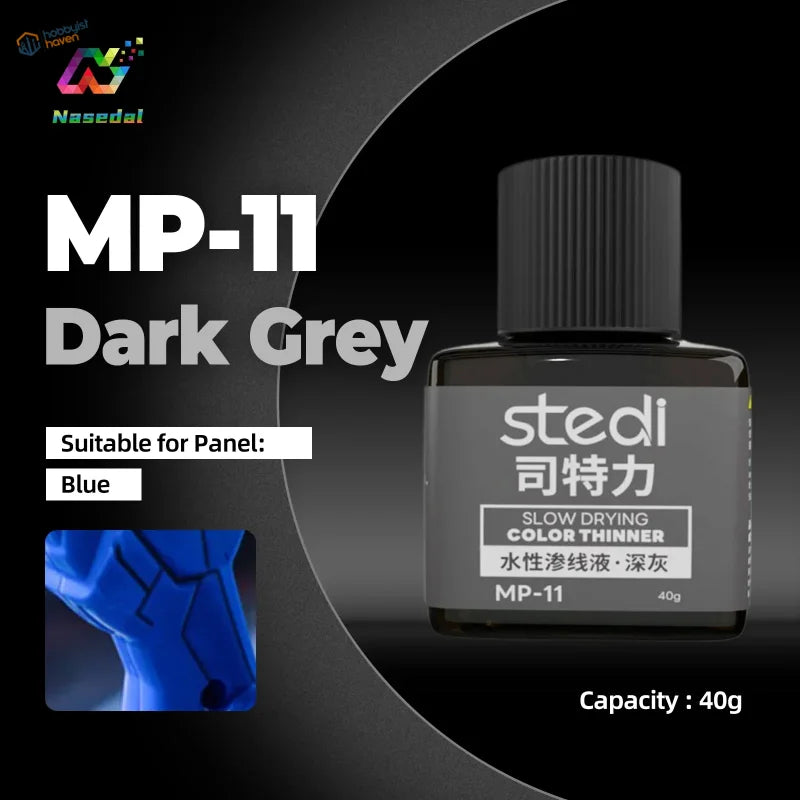 Stedi acrylic panel liner: MP-11 slow drying color thinner bottle