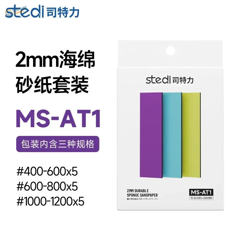 Stedi adhesive sandpaper 2mm sanding sponges in purple teal yellow