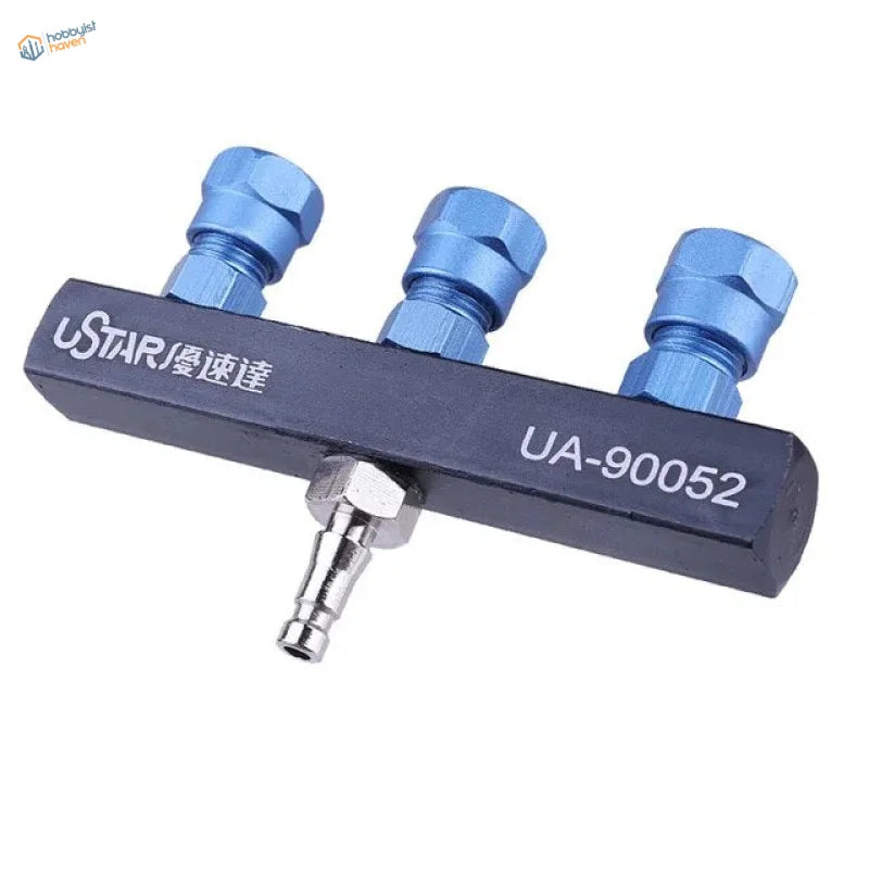 Blue and black Ustar UA-90052 three point airbrush joint regulator