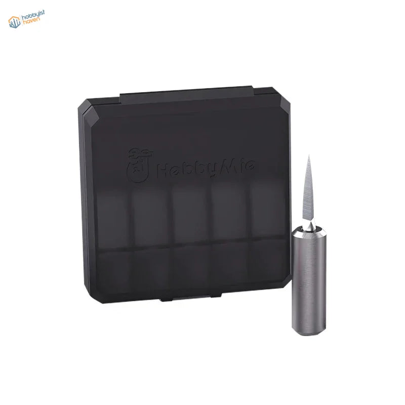 Triangular tungsten steel scraper with silver needle and black case