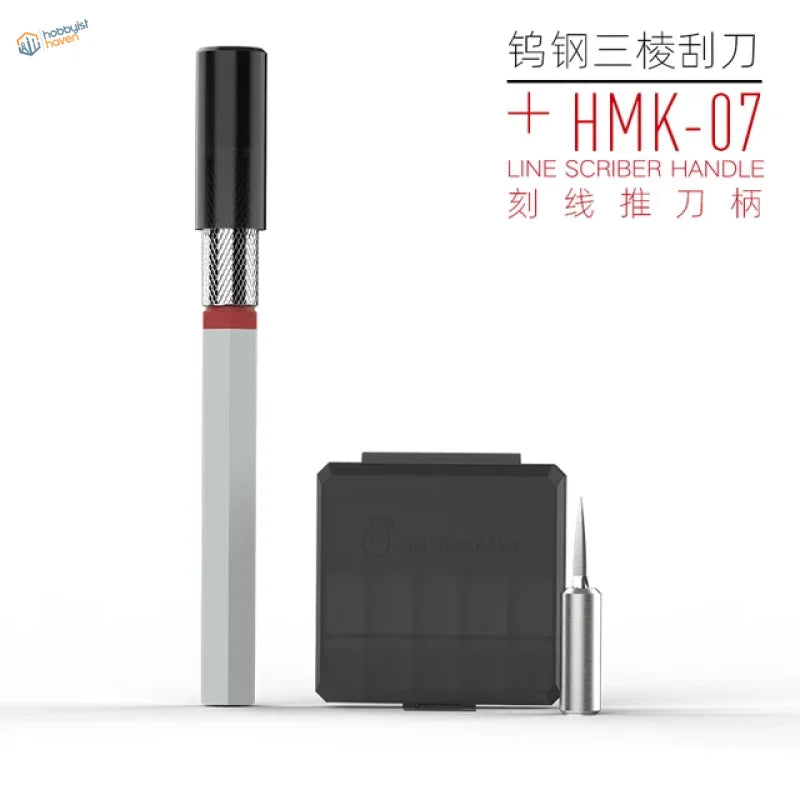Triangular tungsten steel scraper with hmk-07 black silver handle