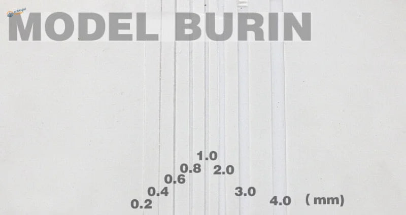 Tungsten steel burin with precision mm-marked cutting blades