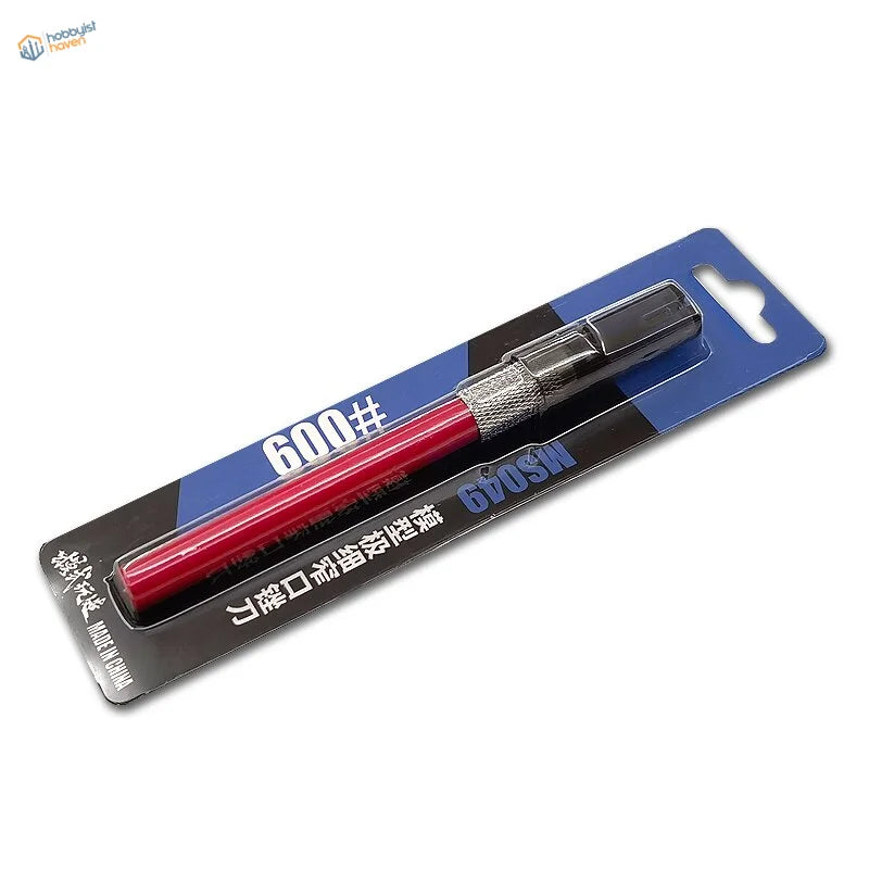 Red-handled 600# ultra fine files precision craft knife in blister pack