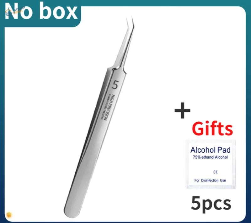 Ultra-fine stainless steel tweezers with curved tip, featured scale modeling tool