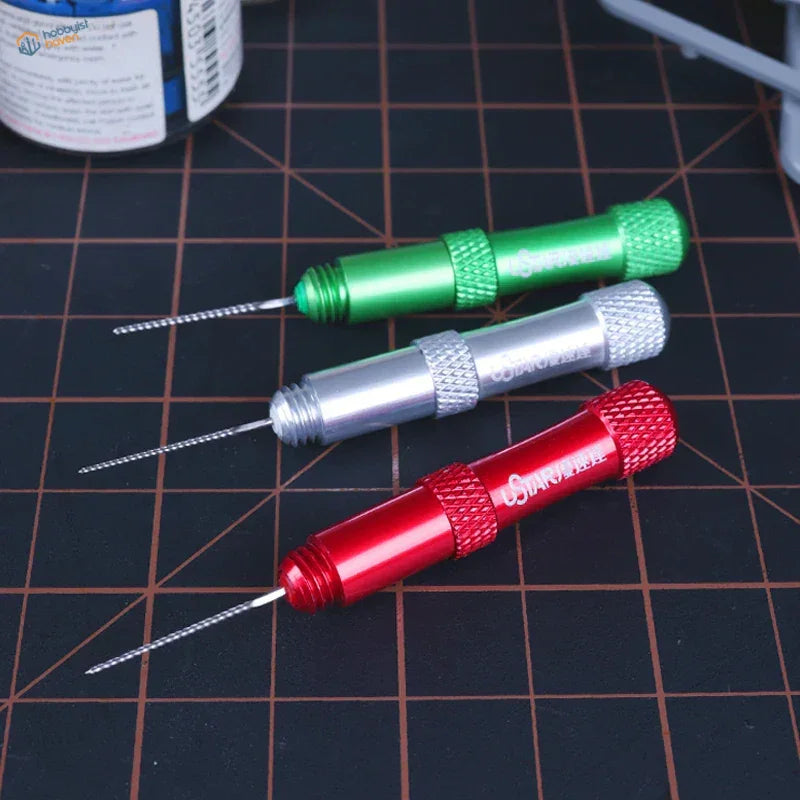 Three UStar carving wire saw coin pick tools with grips and tips
