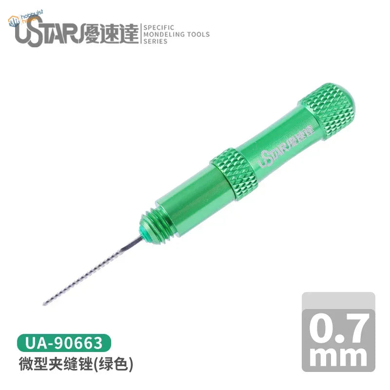 Ustar carving wire saw green metallic tool with 0.7mm needle tip