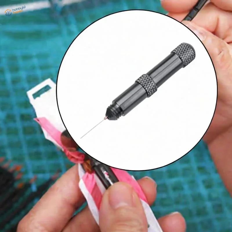 UStar glue dispensing stick with black metal needle and textured grip