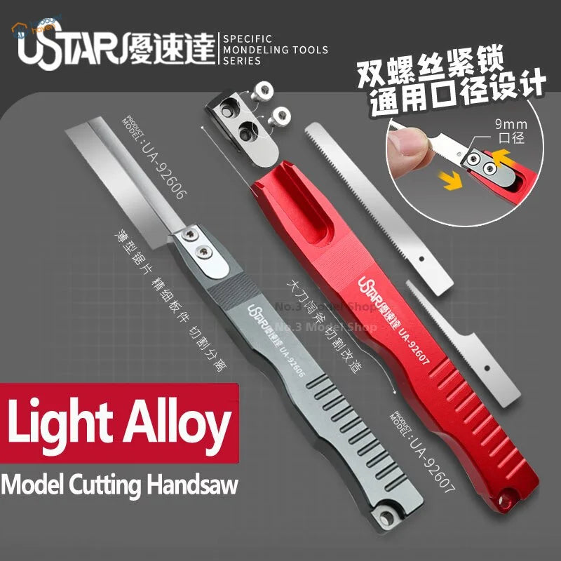 UStar Professional Modeling Saws with red silver alloy serrated blades