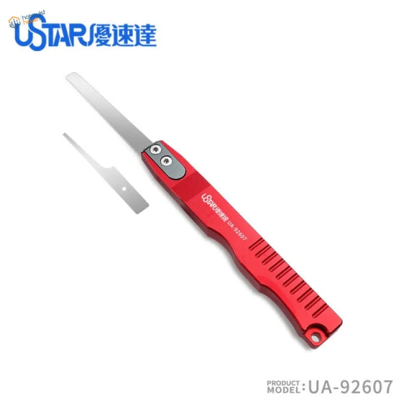 Ustar professional modeling saw with red aluminum frame and silver blade