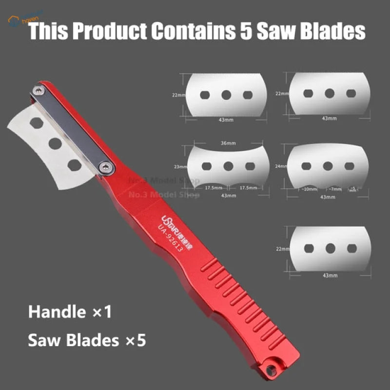 UStar Professional Modeling Saws with red handles and 5 silver blades