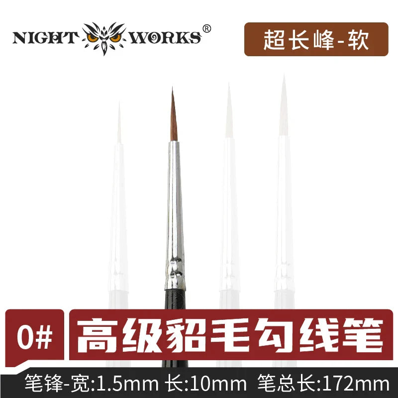 Premium mink brush with silver tip, black handle, soft brown bristles