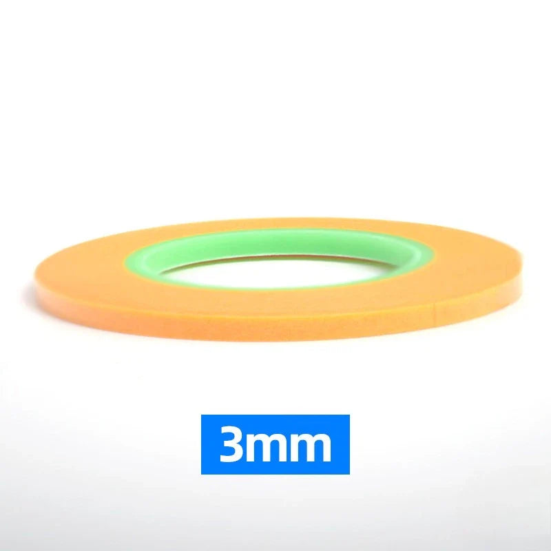 Hobby design ultra-thin 3mm orange and green adhesive tape roll ideal for precision hobby tools and scale modeling