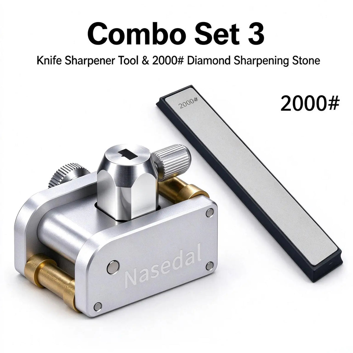 Nasedal sharpening jig combo set with diamond stones