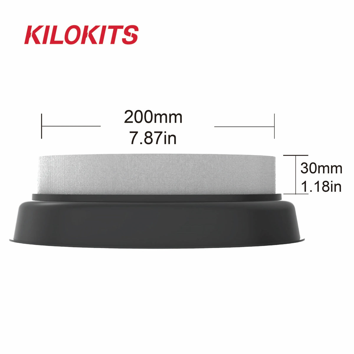 Kilokits black silver sanding pad on eps hard foam diorama base