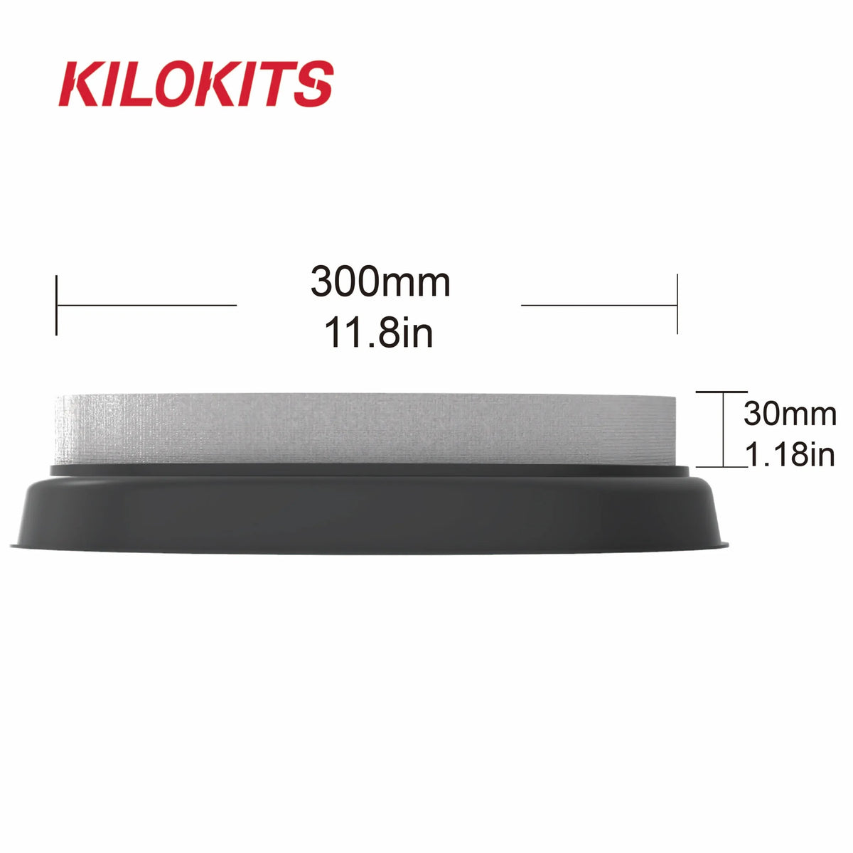 Kilokits 300mm eps hard foam grinding stone on black base for dioramas